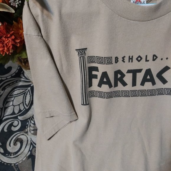 728  Two Size Large Fartacus & South Car Tee Shirt - Picture 3 of 6